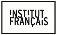 Svartvit skylt med texten Institut français. 