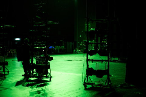 Scenbelysning på en scen. 