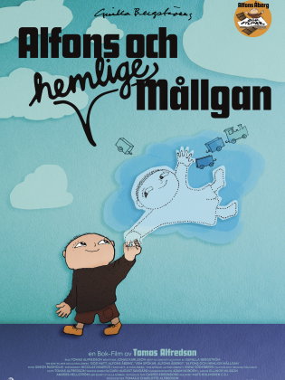 Animerad bild där en pojke håller hand med ett spöke.