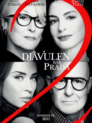 Svartvitt porträtt av 4 människors ansikten, med en stor röd tvåa i mitten.