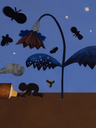 En drömlik illustration av Clara Dackenberg, där naturens små detaljer förvandlas till en magisk berättelse för stora och små.